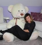 Enorme crème knuffelbeer 190 cm met I love you - Perfec.., Kinderen en Baby's, Speelgoed | Knuffels en Pluche, Ophalen of Verzenden