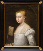Scuola veneziana (XVIII), da Tiziano, Naar - Ritratto di, Antiek en Kunst