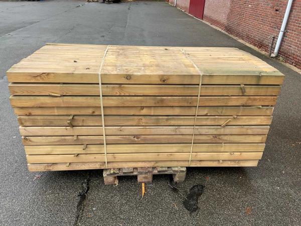 Veiling - 25x grenen balk geïmpregneerd 220x8.8x8.8 cm, Tuin en Terras, Palen, Balken en Planken, Nieuw