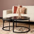 *WOONWINKEL* Starfurn Nova Black Ronde Salontafel Set Zwart, Huis en Inrichting, Tafels | Salontafels, Verzenden, Nieuw