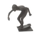 Een beeld van een jongen op een skateboard, Wim Korink, Antiek en Kunst, Antiek | Koper en Brons, Brons
