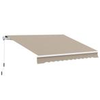 TRUUSK TRUUSK Alu-Gelenkarm Zonnescherm 3,95m Beige voor Bal, Verzenden, Nieuw