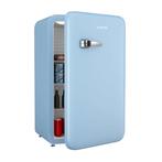 Audrey Retro Koelkast Koeler Drankenkoelkast 90L Blauw, Zonder vriesvak, Refurbished, Ophalen of Verzenden, 45 tot 60 cm