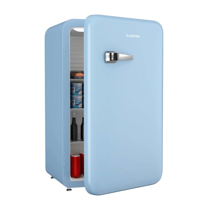 Audrey Retro Koelkast Koeler Drankenkoelkast 90L Blauw, Witgoed en Apparatuur, Koelkasten en IJskasten, 75 tot 100 liter, Refurbished