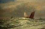 J. de Gruijter (XX) - Shipping in choppy waters, Antiek en Kunst, Kunst | Schilderijen | Klassiek
