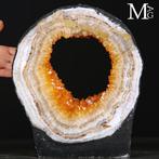Crystals Portal Madeira citrien geode – ringplak - Hoogte:, Verzamelen