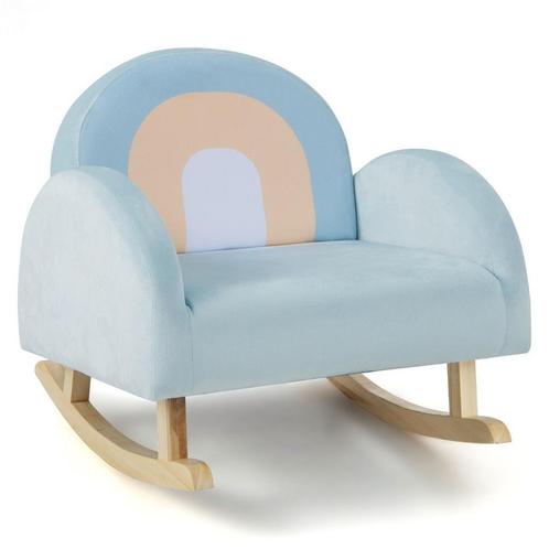 Trendmix Schommelstoel Kinderen Fluweel Stof Blauwe, Kinderen en Baby's, Kinderkamer | Overige Meubels, Ophalen of Verzenden