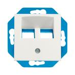 Modular Jack 30° 2-voudig met Centraalplaat E1 Mat Alpin wit, Ophalen of Verzenden, Nieuw