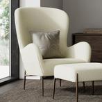 *WOONWINKEL* Dan-Form Glam Fauteuil Wit Boucle Met Hoge Rugl, Huis en Inrichting, Fauteuils, Verzenden, Nieuw
