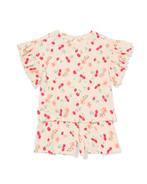 HEMA Kinder kledingset bloemen ecru, Verzenden, Nieuw
