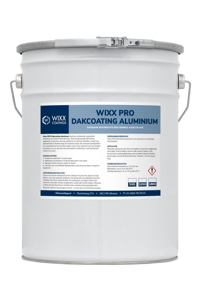 Wixx PRO Dakcoating Aluminium Zwart 5L, Doe-het-zelf en Verbouw, Verf, Beits en Lak, Verf, Zwart, Nieuw, Minder dan 5 liter, Verzenden
