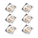 Set van 6 Inbouwspot wit GU10 AR111 trimless verstelbaar -, Nieuw, Overige materialen