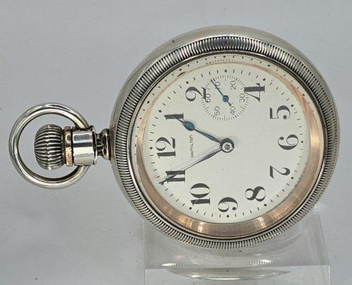 Hamilton -massive Sterlingsilber Eisenbahner Taschenuhr -, Sieraden, Tassen en Uiterlijk, Horloges | Heren