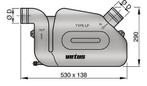 VETUS kunststof waterlock type LP60 - voor slang 60 mm, Watersport en Boten, Ophalen of Verzenden, Nieuw