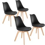 Eetkamerstoelen Frederikke - zwart, Set van 4, Verzenden, Nieuw