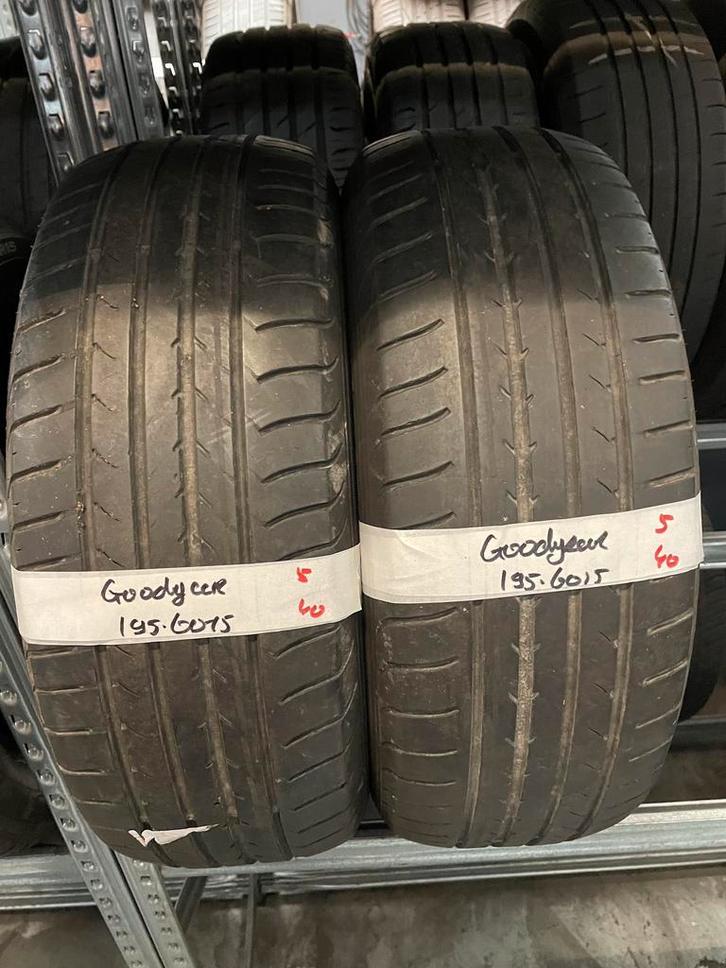 195-60-15 Goodyear Zomerbanden 5mm Incl Montage 195 60 15, Auto-onderdelen, Banden en Velgen, 15 inch, Zomerbanden, 195 mm, Personenwagen