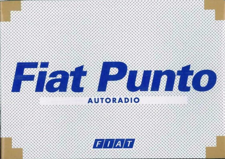 1999 Fiat Punto Autoradio Handleiding Instructieboekje NL, Auto diversen, Handleidingen en Instructieboekjes, Verzenden