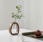 Elegante Japandi Hydrocultuur Vaas van Walnoothout – Str..., Nieuw