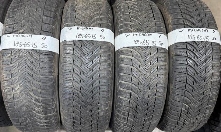 4x185-65-15 Michelin Winter 2x8m 2x7m €50 Per Band 185 65 15, Auto-onderdelen, Banden en Velgen, 15 inch, Winterbanden, 185 mm
