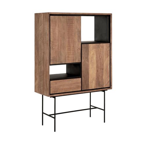 *WOONWINKEL* DTP Home Metropole Teak Kast Met Open Vakken, Huis en Inrichting, Kasten | Wandmeubels, Nieuw, Verzenden