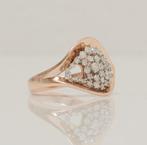 Statement ring - 14 karaat Roségoud - 0.58ct. tw. Diamant, Sieraden, Tassen en Uiterlijk, Antieke sieraden