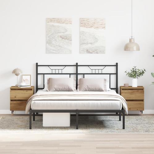 vidaXL Nachtkastjes 2 st 40x35x50 cm bewerkt hout artisanaal, Huis en Inrichting, Slaapkamer | Nachtkastjes, Nieuw, Minder dan 45 cm