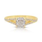 Ring - 18 karaat Geel goud - 1.26ct. tw. Diamant, Sieraden, Tassen en Uiterlijk, Ringen, Nieuw