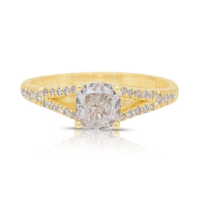 Ring - 18 karaat Geel goud - 1.26ct. tw. Diamant, Sieraden, Tassen en Uiterlijk, Ringen