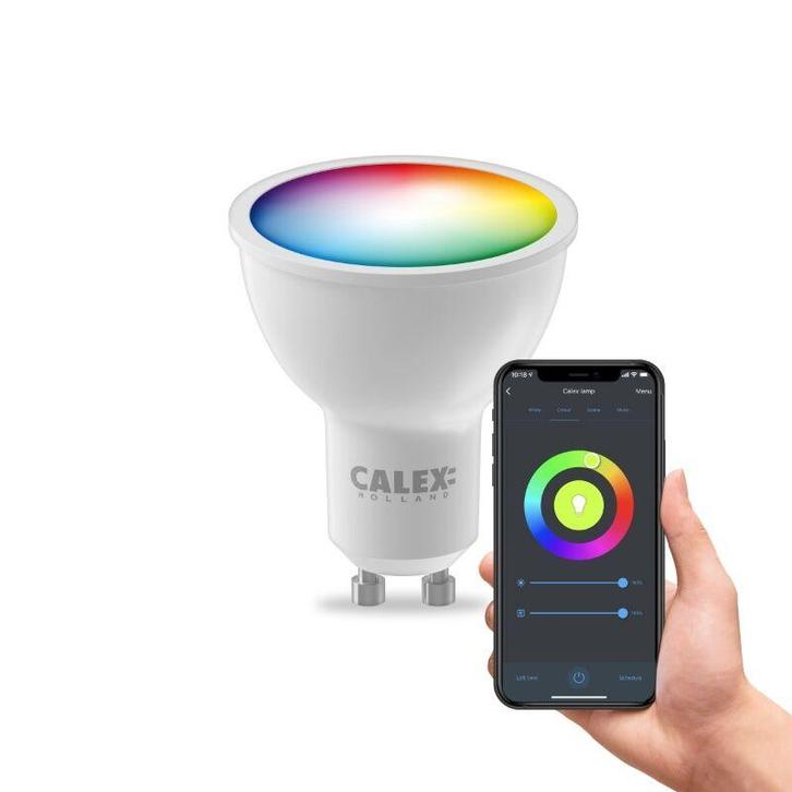 Calex Smart LED lamp GU10 4,9W, RGBW, Huis en Inrichting, Lampen | Losse lampen, Led-lamp, Nieuw, Minder dan 30 watt, Ophalen of Verzenden