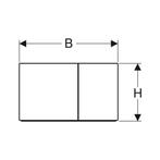 Drukplaat Geberit Sigma 70 Frontbediening 2-toets RVS Zwart, Ophalen of Verzenden, Nieuw