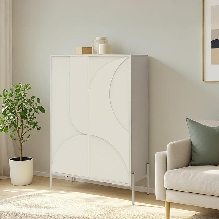 Wandkast - beige - 78 x 35 x 120 cm, Huis en Inrichting, Kasten | Wandmeubels, Nieuw, 150 tot 200 cm, Verzenden