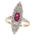 Ring - 18 karaat Roségoud -  0.50ct. tw. Robijn - Diamant -, Sieraden, Tassen en Uiterlijk, Ringen, Nieuw