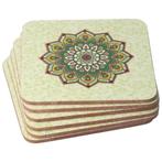 Mandala onderzetters Groen set van 6, Huis en Inrichting, Woonaccessoires | Kandelaars en Kaarsen, Verzenden, Nieuw