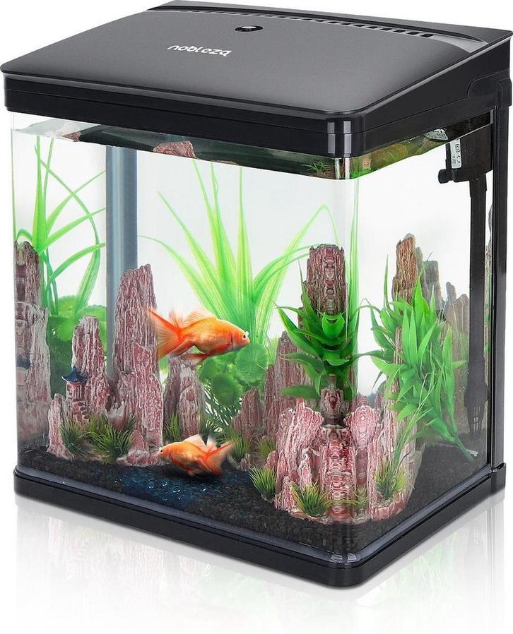 Nobleza Aquarium - 14L - 29x20x33 cm - zwart, nano-aquarium, Dieren en Toebehoren, Overige Dieren-accessoires, Nieuw, Verzenden