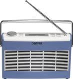 DAB-37 Denver Draagbare Radio Retro DAB+ - Blauw, Nieuw, Verzenden