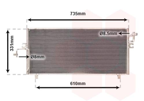 LUCHTCONDENSATOR VOOR NISSAN PRIMERA P11 1996-1999, Auto-onderdelen, Airco en Verwarming, Nieuw, Ophalen of Verzenden