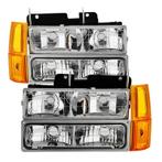 xTune GMC Yukon 94-99 Headlights w/ Corner & Parking Lights, Auto-onderdelen, Verlichting, Ophalen of Verzenden, Nieuw