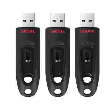 SanDisk Ultra 64GB USB 3.0 Flash Drive 3-pack beschikbaar voor biedingen