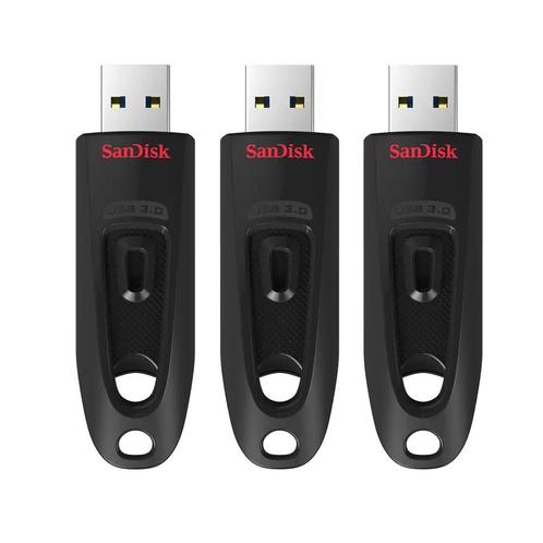 SanDisk Ultra 64GB USB 3.0 Flash Drive 3-pack, Computers en Software, USB Sticks, Nieuw, Ophalen of Verzenden