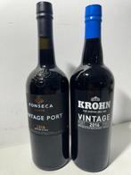 2016 Krohn & 2016 Fonseca - Vintage Port -  Douro  - 2, Verzamelen, Wijnen, Nieuw