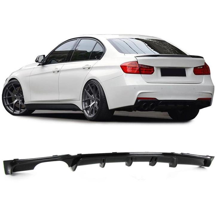 Performance Look Diffuser Dubbel Links BMW F30 F31 B2386, Auto-onderdelen, Carrosserie en Plaatwerk, Nieuw, BMW, Achter, Bumper