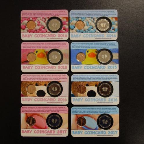 Nederland. Coin Card 2014/2017 BU Baby (8 stuks) (Zonder, Postzegels en Munten, Munten | Europa | Euromunten
