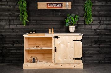 Buitenkeuken Bouwpakket Small voor Kamado BBQ – Steigerhout beschikbaar voor biedingen