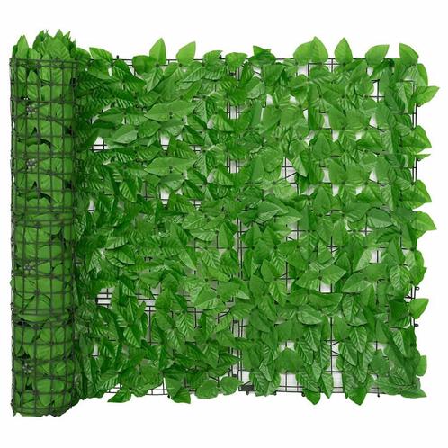 vidaXL Balkonscherm met groene bladeren 300x100 cm, Tuin en Terras, Zonneschermen, Nieuw, Verzenden