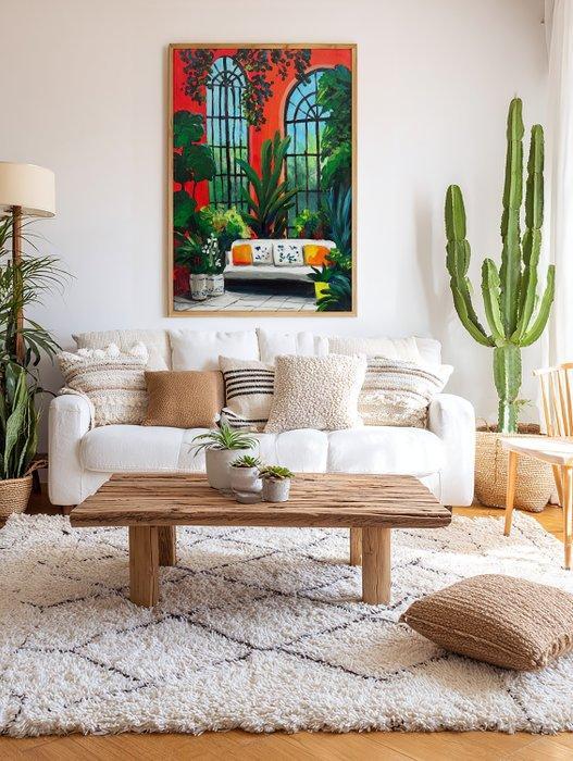 E. García - ENTRE EL ROJO Y EL VERDE XL (NO RESERVE), Antiek en Kunst, Kunst | Schilderijen | Modern