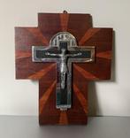 Vintage Kruis (2) - Hout - Rood koper - verzilverd metaal -, Antiek en Kunst