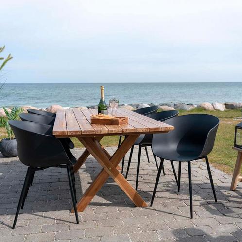 20% korting | Zwarte tuinstoel | Horeca terrasstoel | Met, Huis en Inrichting, Stoelen, Eén, Zwart, Nieuw, Kunststof, Verzenden