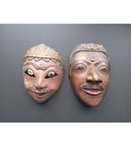 2 Topeng-masker - Indonesië, Antiek en Kunst