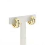 Gouden creolen met diamant; 0,32 ct. (Oorbellen), Sieraden, Tassen en Uiterlijk, Oorbellen, Gebruikt, Overige kleuren, Ophalen of Verzenden