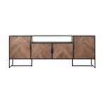 *WOONWINKEL* DTP Home Criss Cross TV-dressoir Zwart Met Visg, Nieuw, Verzenden